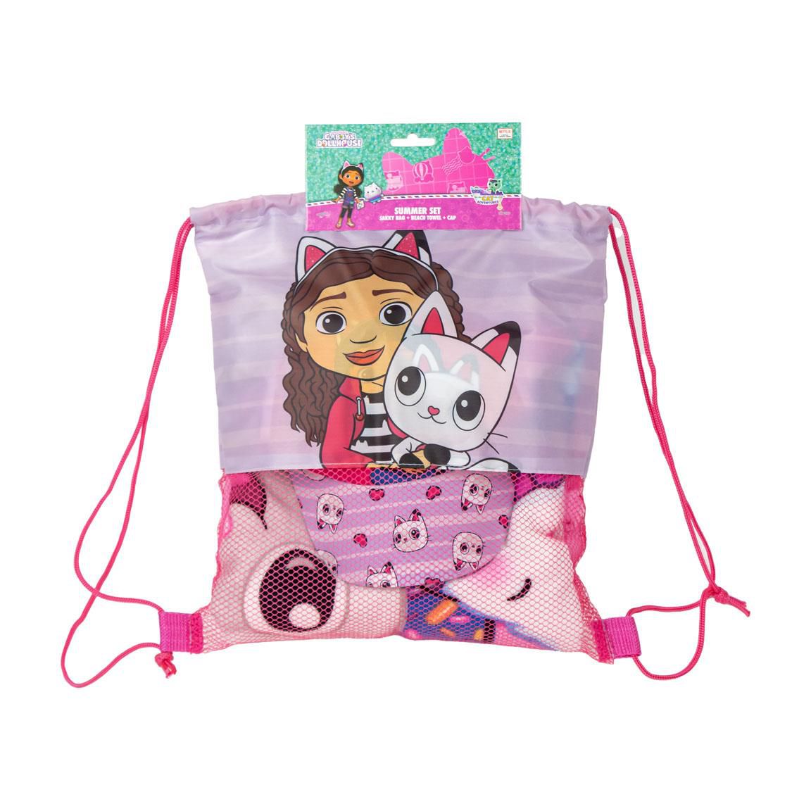 Gabby's Dollhouse Handduk Keps Gympapåse Set - 3