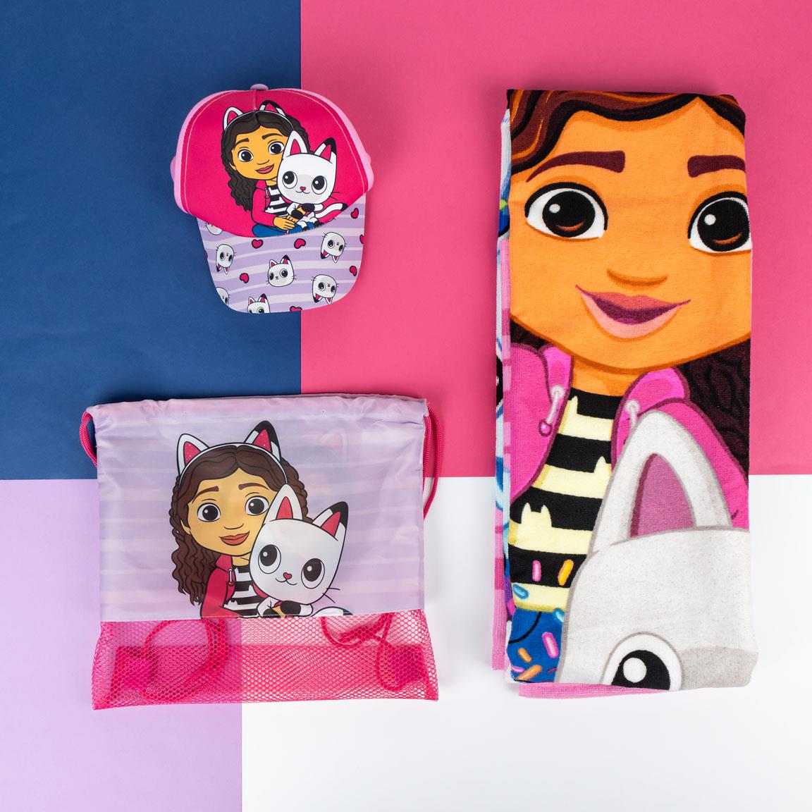 Gabby's Dollhouse Handduk Keps Gympapåse Set - 4