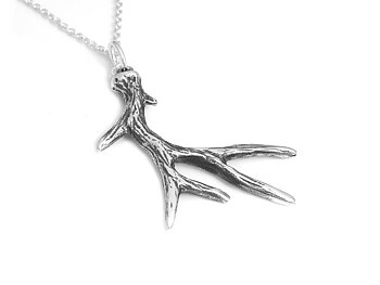 Hjorthorn Halsband, Hjort Smycke i Silver