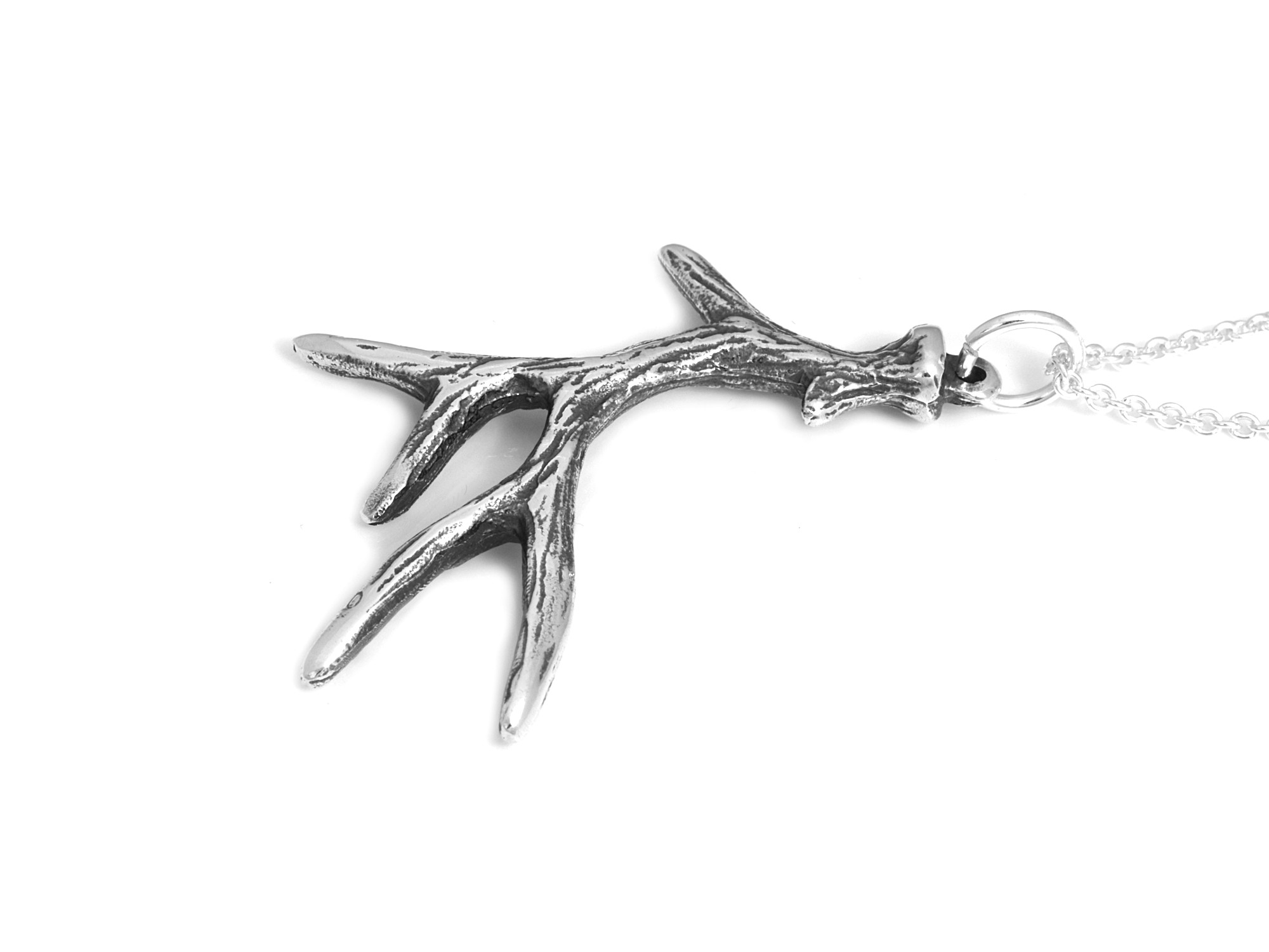 Hjorthorn Halsband, Hjort Smycke i Silver - 2