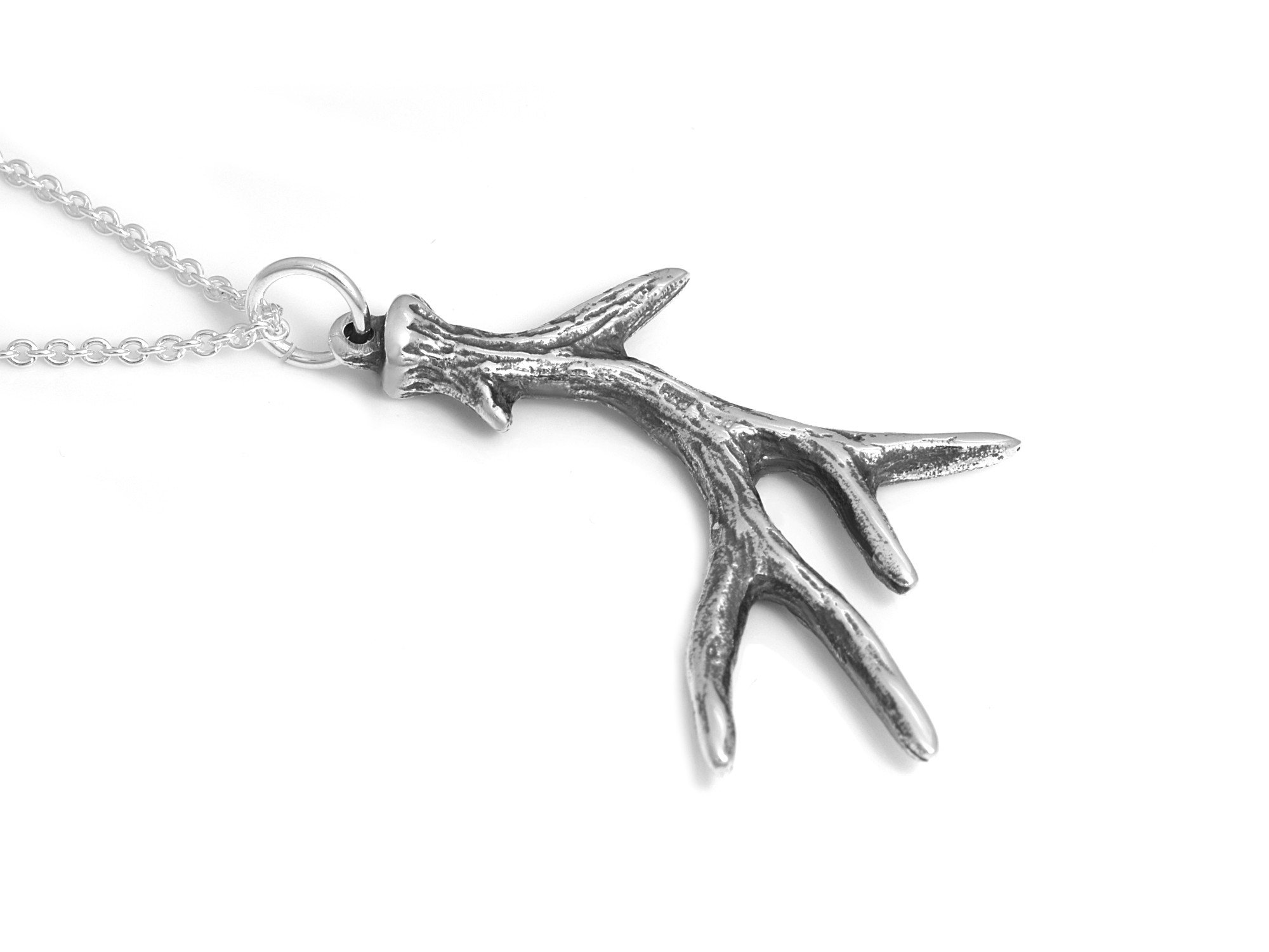 Hjorthorn Halsband, Hjort Smycke i Silver - 4