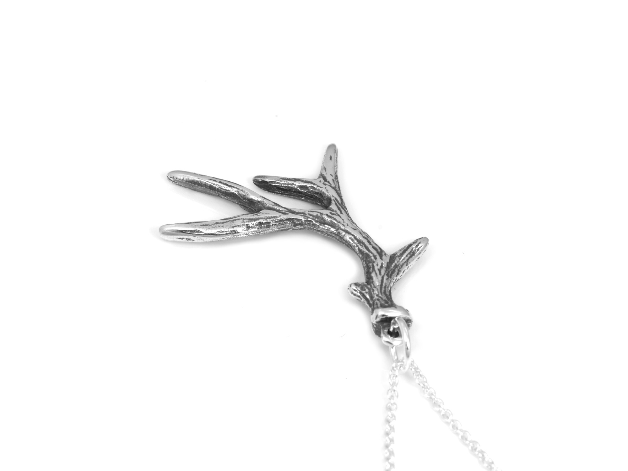 Hjorthorn Halsband, Hjort Smycke i Silver - 3