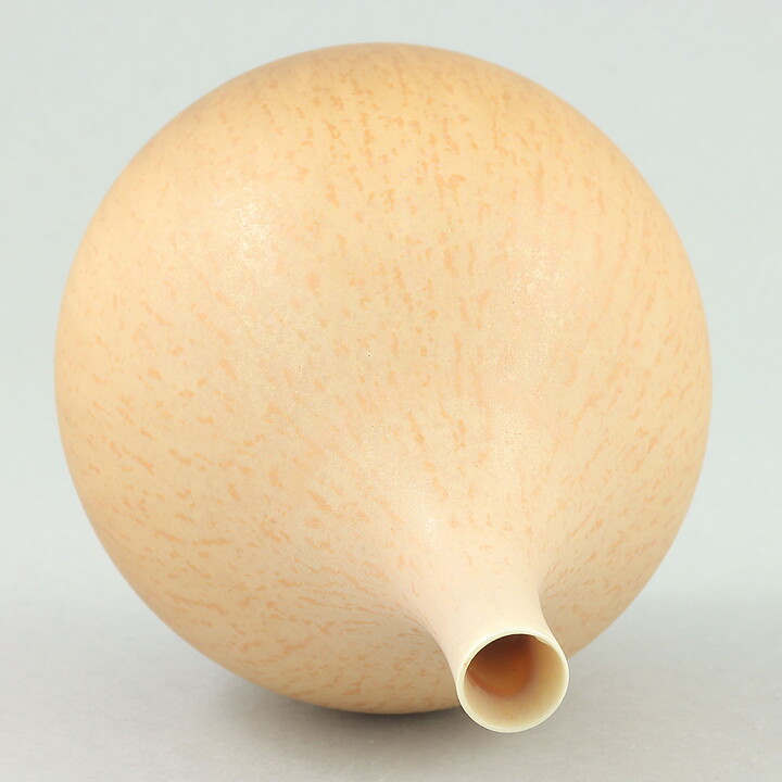 スヴェン・ヴァイスフェルト  一点もの  しずく型の桃色のベース  (12cm)  1980年