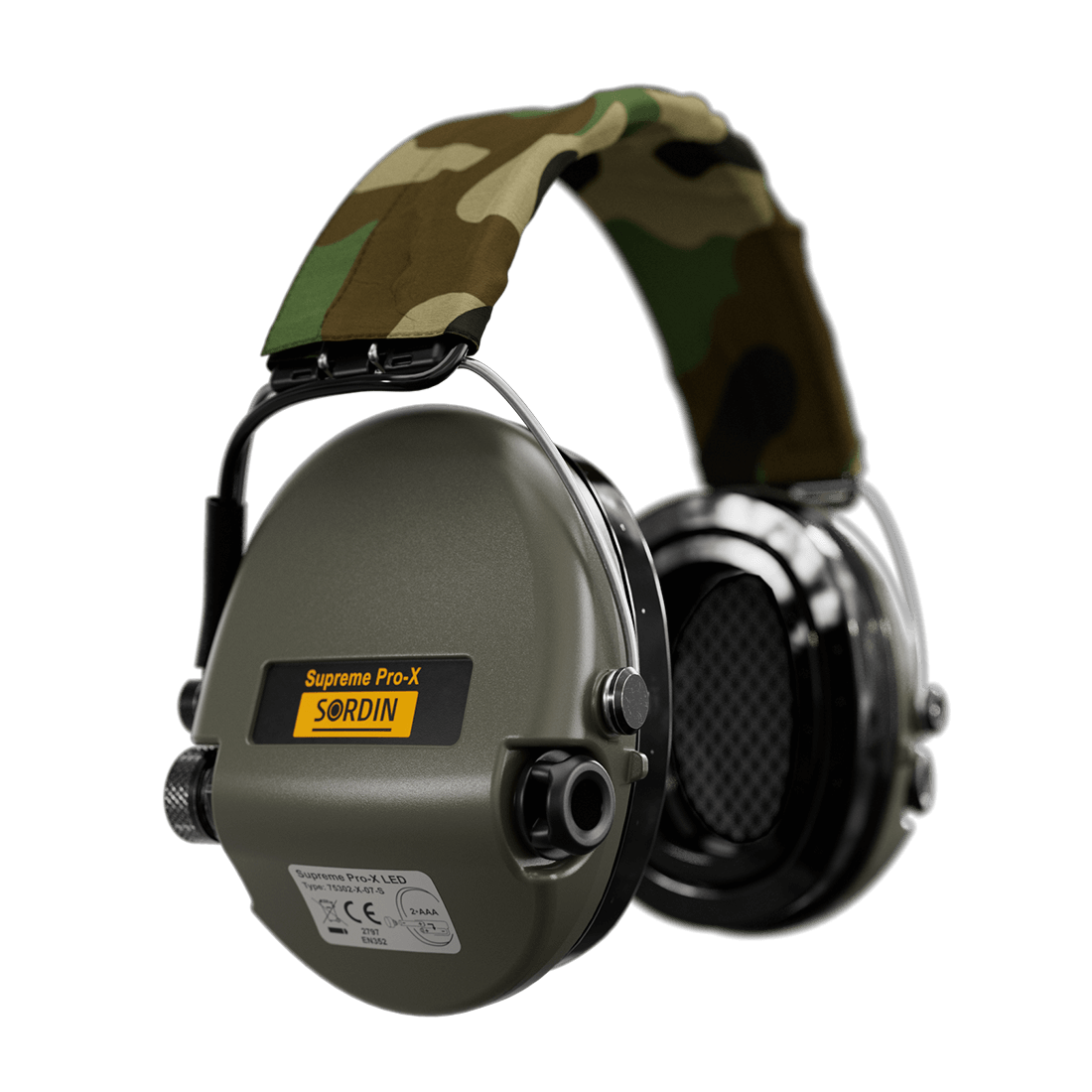 Sordin Supreme Pro-X H2 LED Headband Green GEL 3