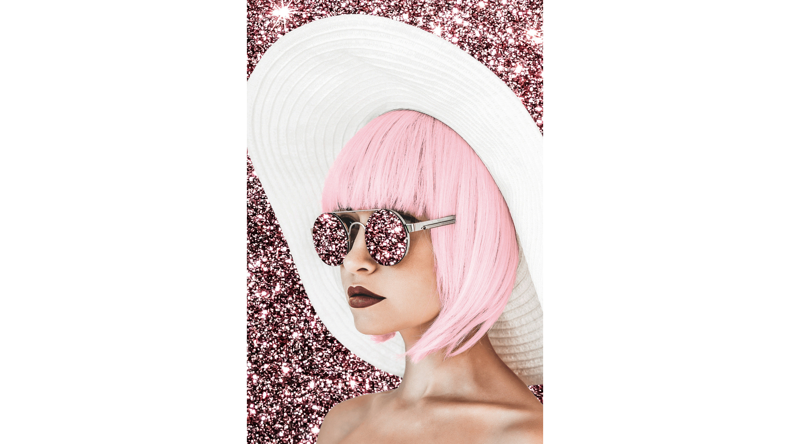 Glastavla pink