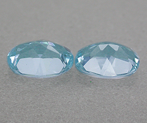 Topacio azul cielo suelto natural de talla ovalada calibrada de 7x5 mm a juego de 1,95 ct - 2