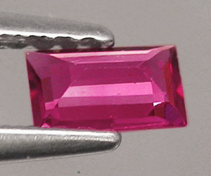Piedra preciosa de turmalina rosa suelta de primera calidad, calibrada, en forma de baguette, de 5 x 3 mm - 2