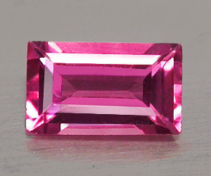 Piedra preciosa de turmalina rosa suelta de primera calidad, calibrada, en forma de baguette, de 5 x 3 mm - 3