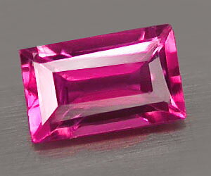 Piedra preciosa de turmalina rosa suelta de primera calidad, calibrada, en forma de baguette, de 5 x 3 mm