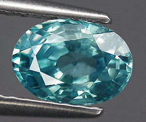 Impresionante piedra preciosa suelta de circón azul de corte ovalado calibrado de 7 x 5 mm de 1,24 ct