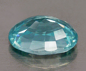 Impresionante piedra preciosa suelta de circón azul de corte ovalado calibrado de 7 x 5 mm de 1,24 ct - 2