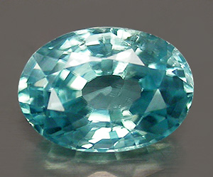 Impresionante piedra preciosa suelta de circón azul de corte ovalado calibrado de 7 x 5 mm de 1,24 ct - 3