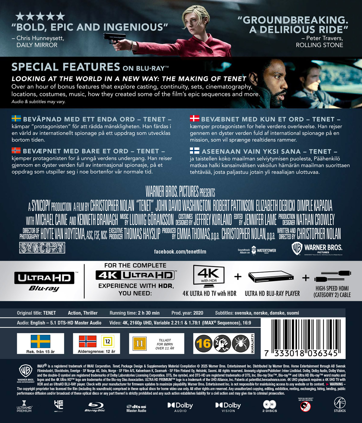 Tenet (4K Ultra HD + Blu-ray) - 2