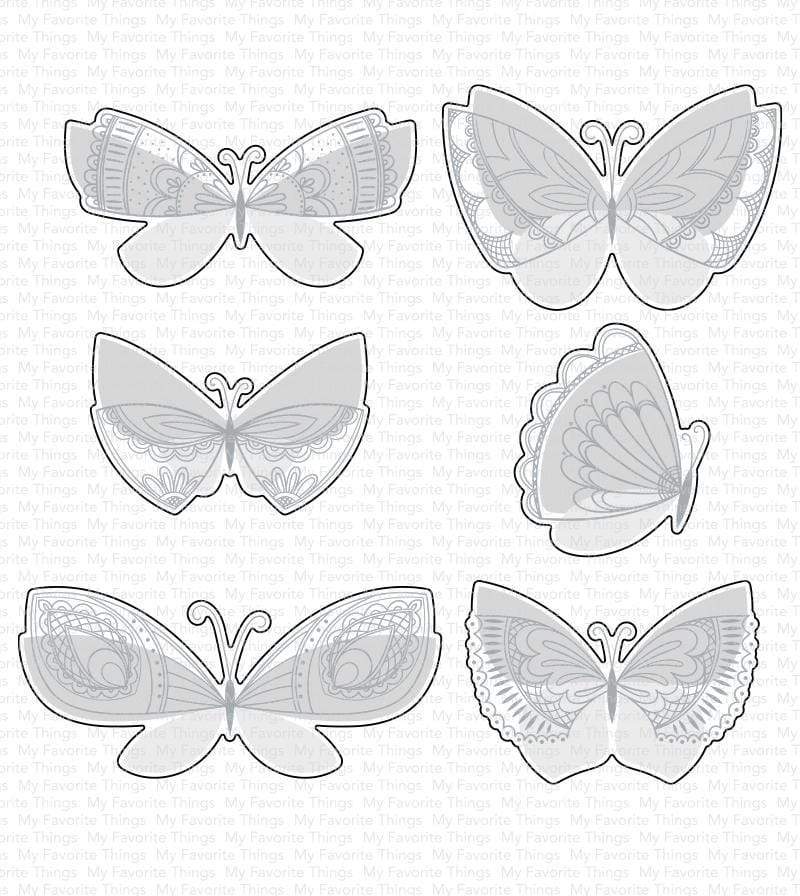 MY FAVORITE THINGS -Brilliant Butterflies STAMP & DIE SET - 2