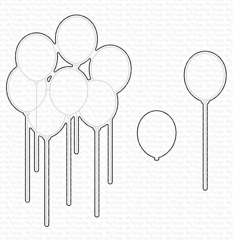 MY FAVORITE THINGS -Balloon Bouquet  STAMP & DIE SET - 2
