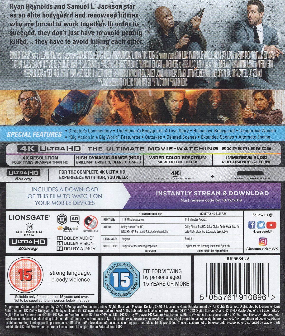 Hitman's Bodyguard (ej svensk text) (4K Ultra HD + Blu-ray) - 2
