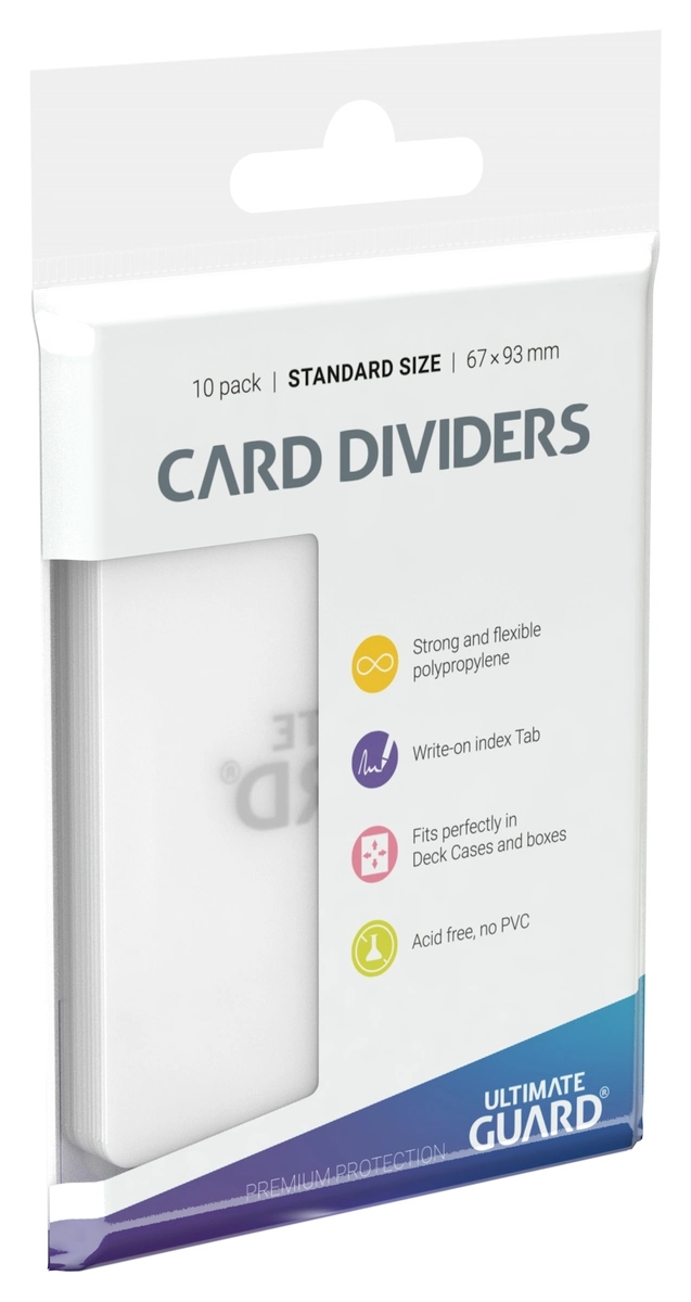 Ultimate Guard: Card Dividers Standard Size (10) - Transparent