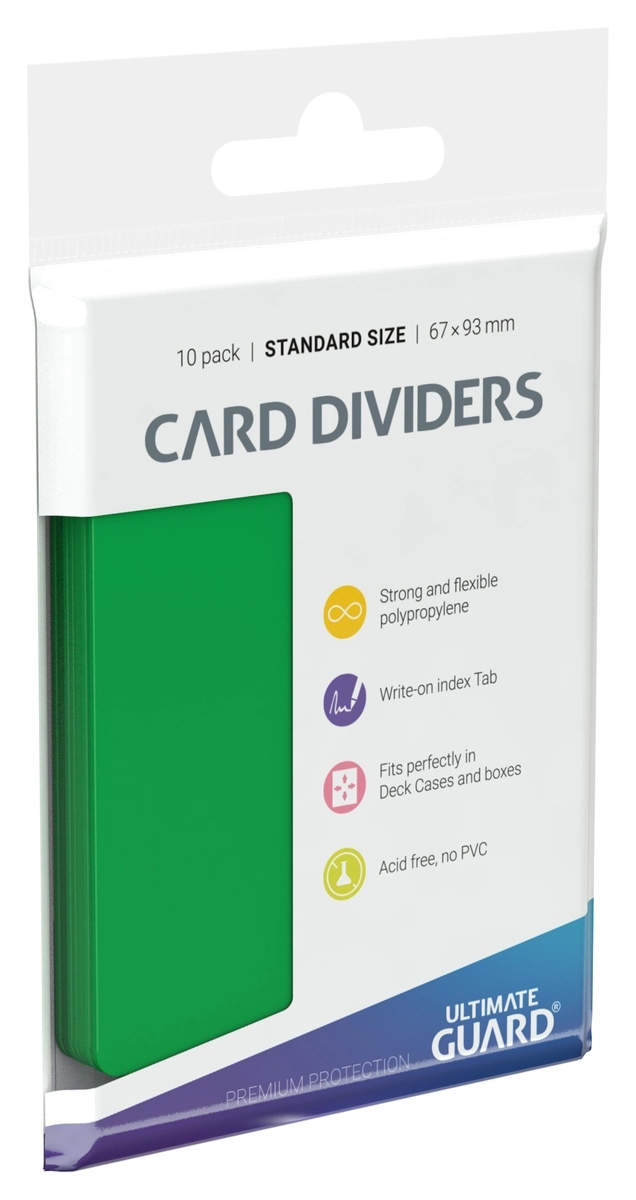 Ultimate Guard: Card Dividers Standard Size (10) - Green