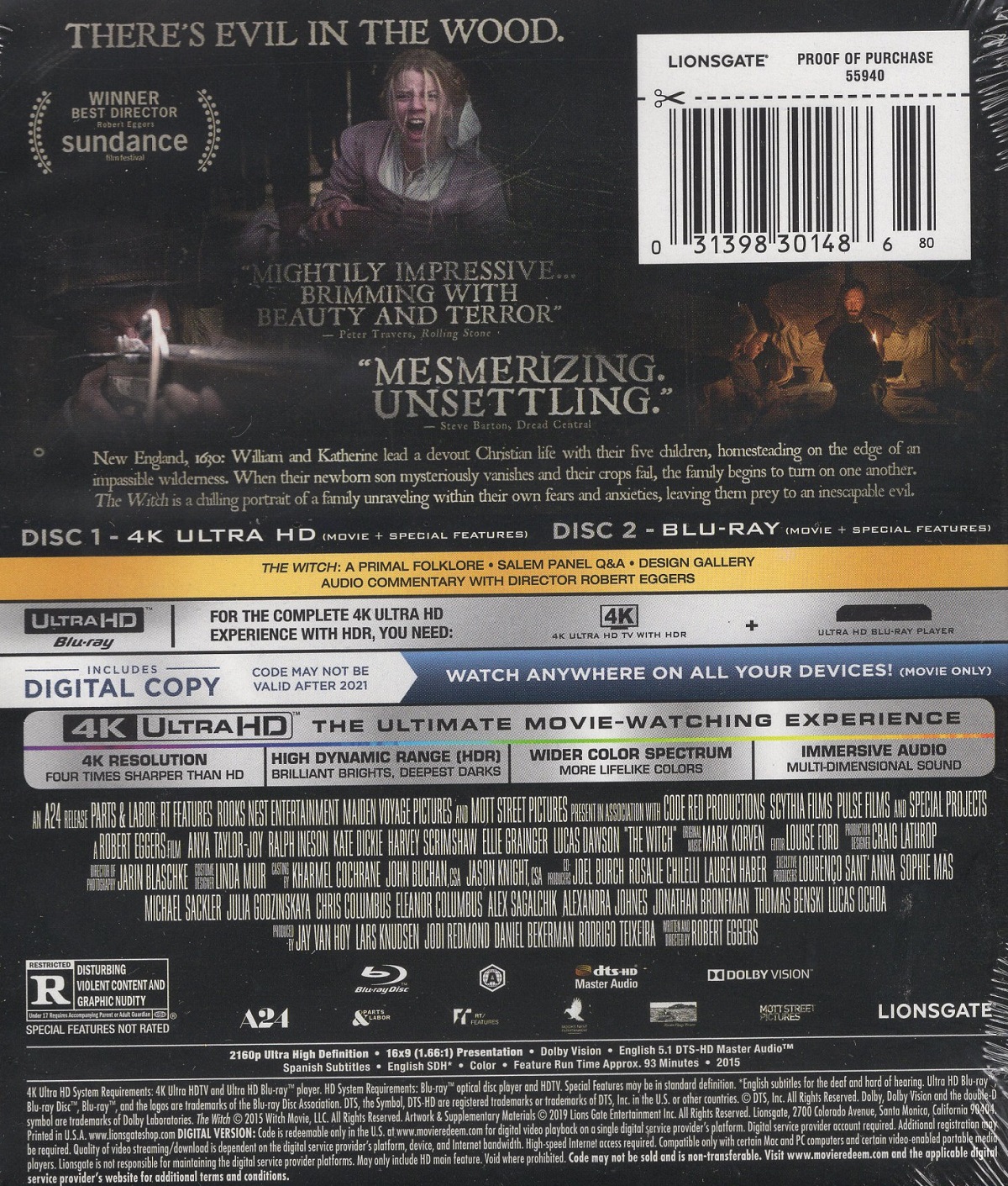 The Witch (ej svensk text) (4K Ultra HD + Blu-ray) - 2