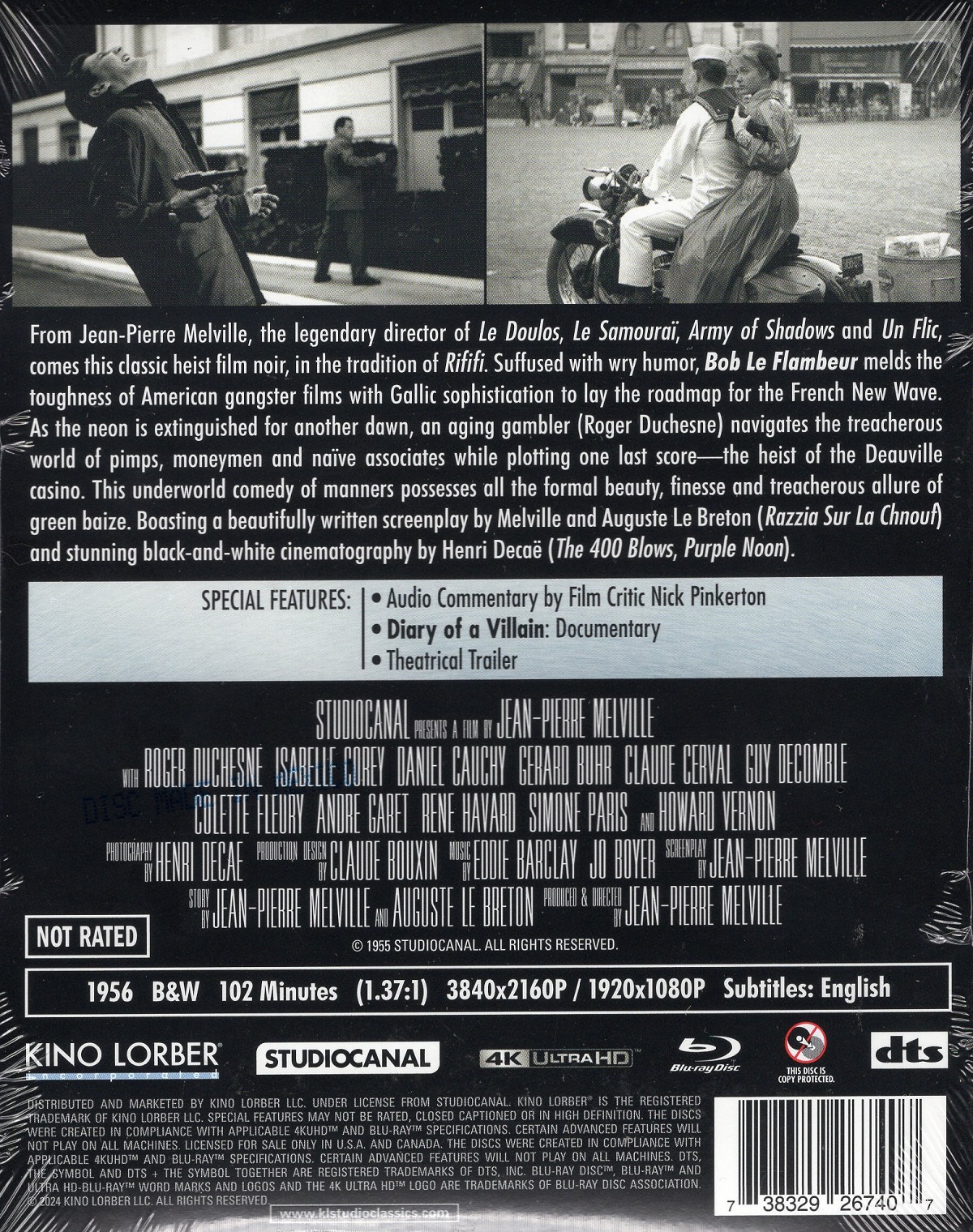 Bob Le Flambeur (ej svensk text) (4K Ultra HD + Blu-ray) - 2