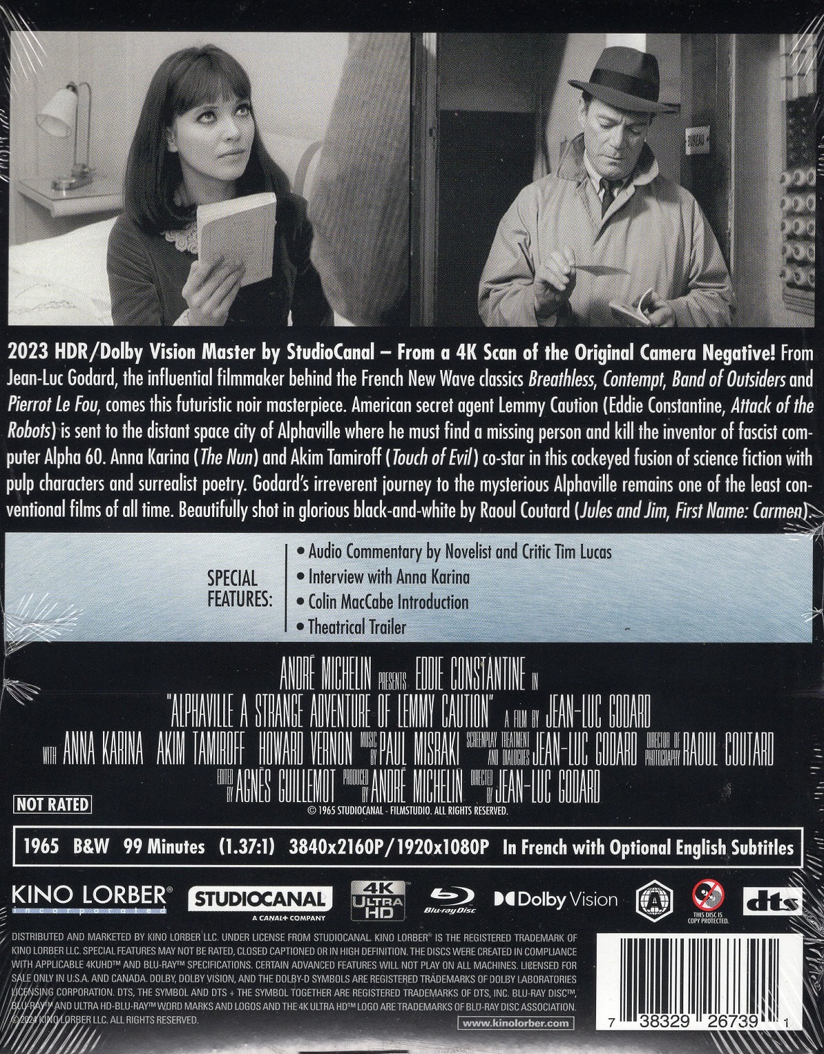 Alphaville (ej svensk text) (4K Ultra HD + Blu-ray) - 2