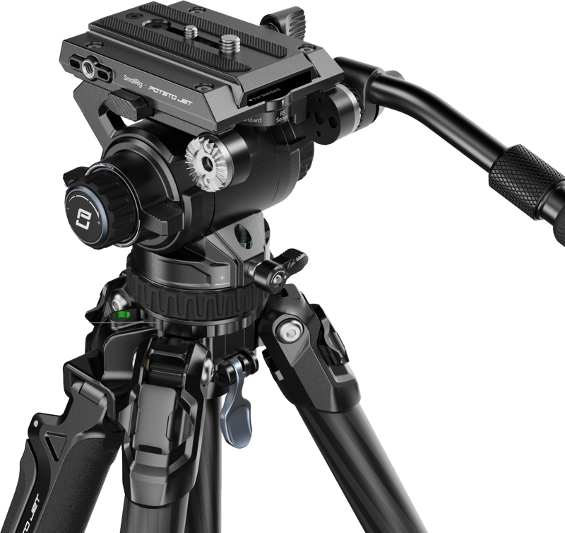 SmallRig x Potato Jet TRIBEX Hydraulic Carbon Fiber Tripod Kit 4259 - 5