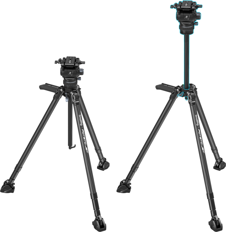 SmallRig x Potato Jet TRIBEX Hydraulic Carbon Fiber Tripod Kit 4259 - 2