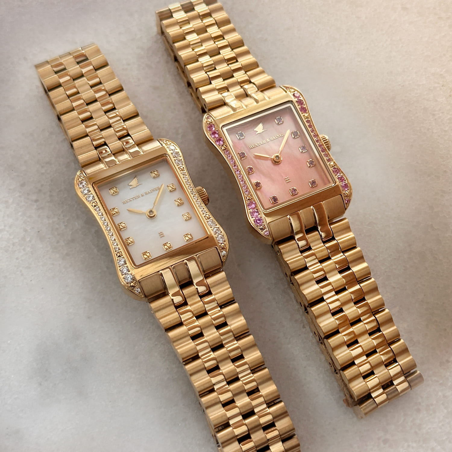 H&B Cronvas Pavé, Gold & Pearl - Hexter & Baines - US
