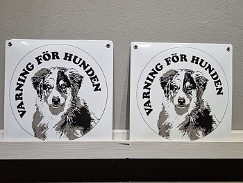 Varning för hunden - hienolla kuvalla