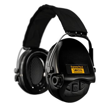 Sordin Supreme Pro-X H2 Headband Black/Black PVC 