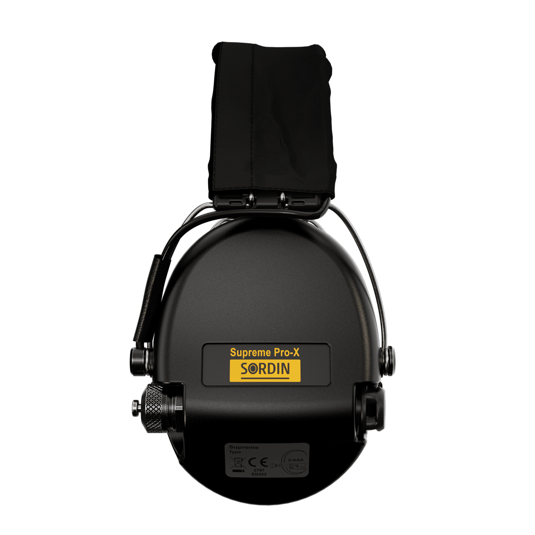 Sordin Supreme Pro-X H2 Headband Black/Black PVC 5