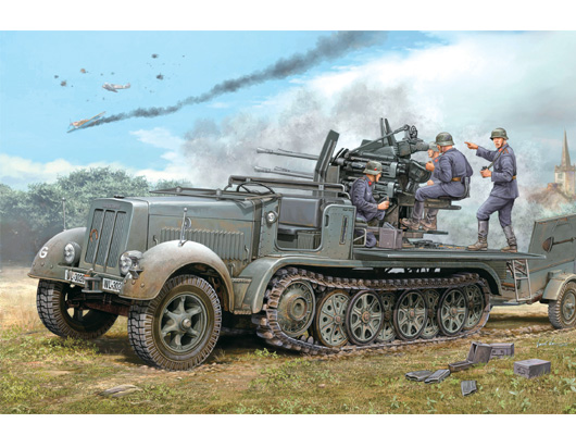 1/35 2cm Flakvierling 38 auf Selbstfahrlafette Sd.Kfz.7/1early version