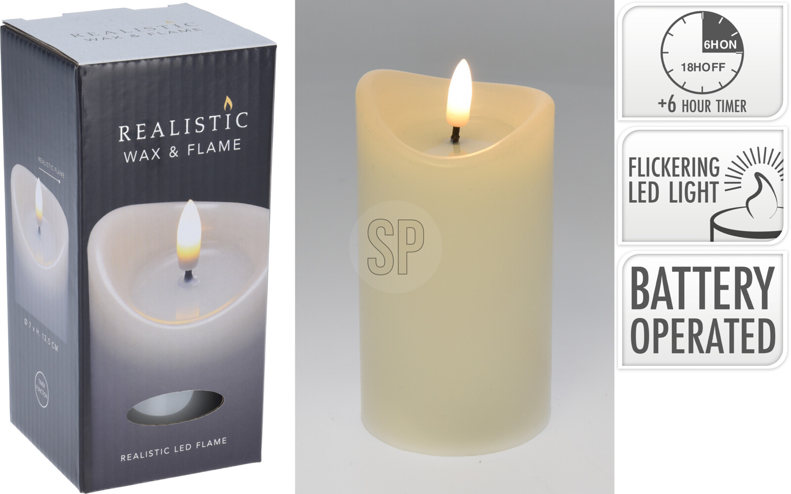 Blockljus LED 70x125mm - 3