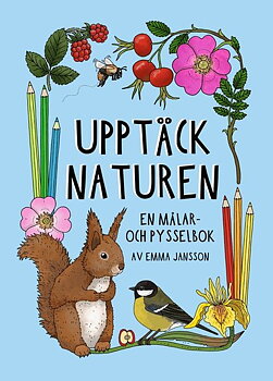 Male- og puslespilsbog for børn om naturen