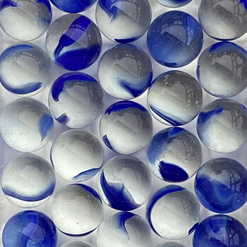 Spelkula Glas+Blå 22 mm