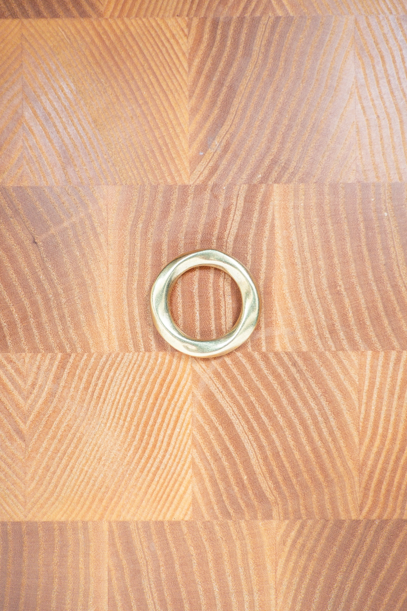 Kobashi Studio - B12 Sand Casted Brass Bandana Ring - 4