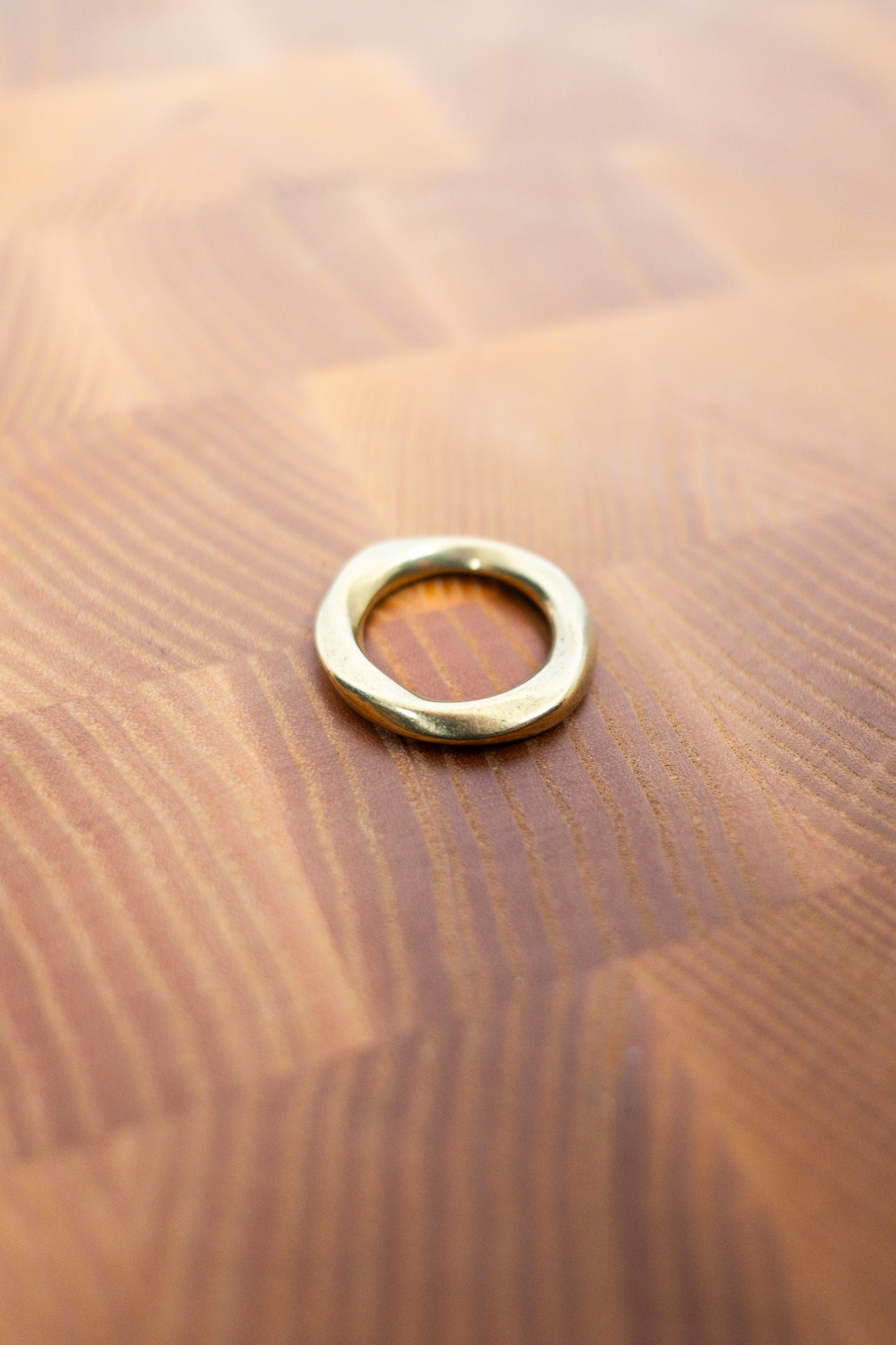 Kobashi Studio - B12 Sand Casted Brass Bandana Ring - 2