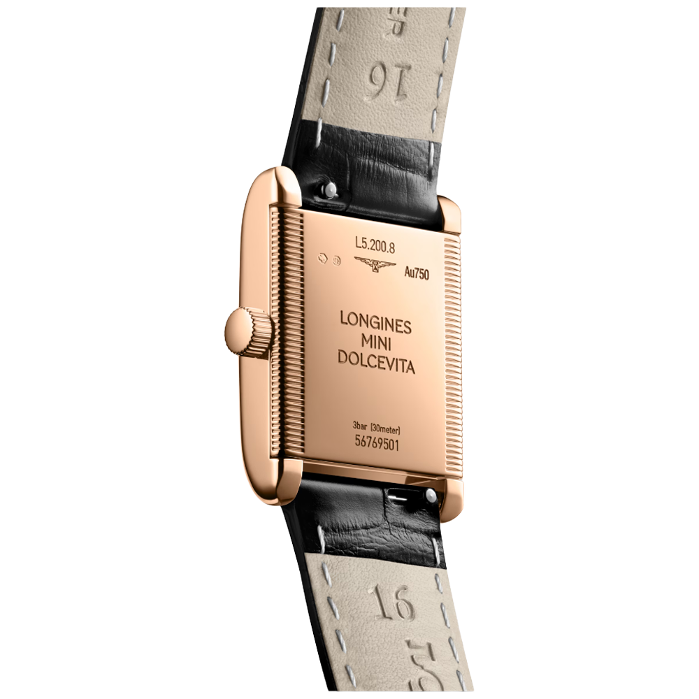 L5.200.8.71.0 Longines Mini DolceVita romerska siffror 21,50 X 29,00, 18 K rosé guld