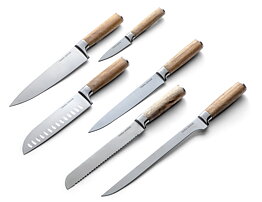 Knivar (6-pack) från Orrefors Jernverk - stål och akaciaträ