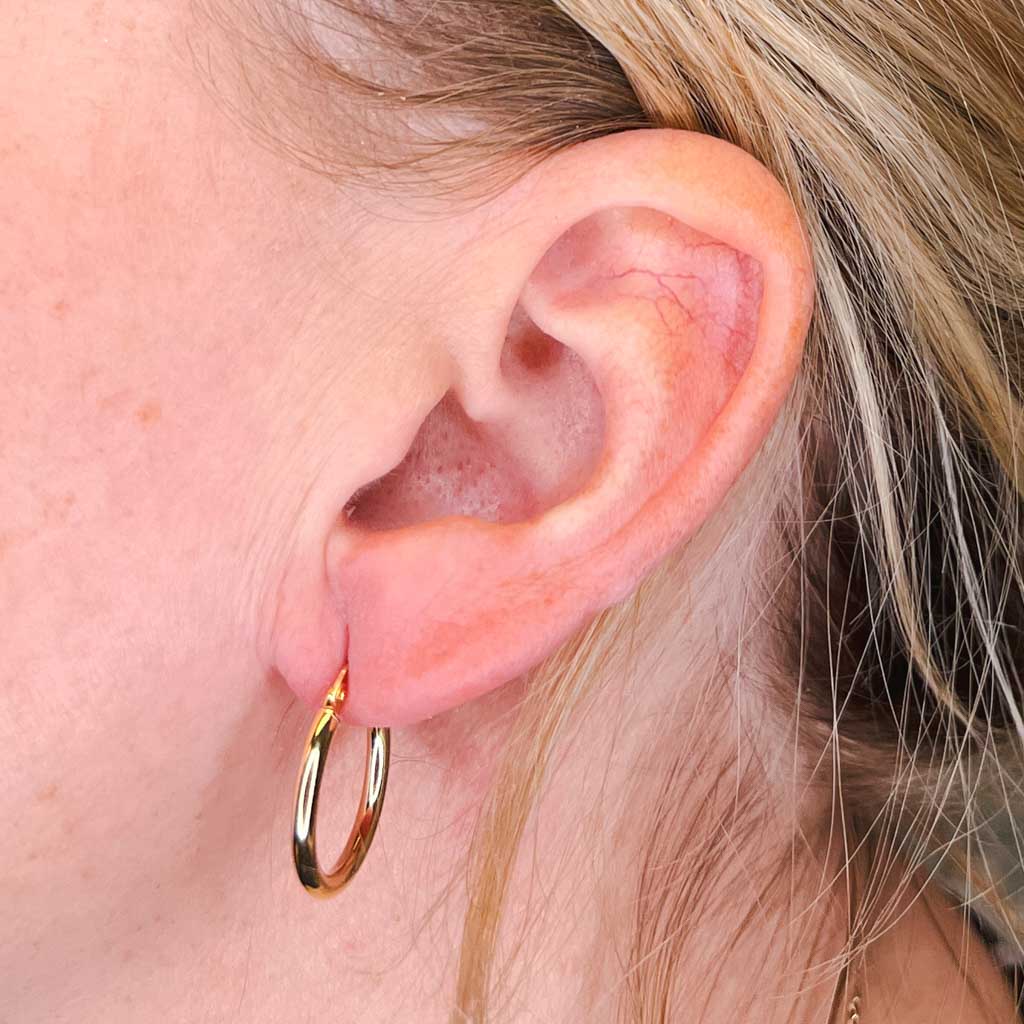 Silmukka putki 18K punainen kulta 19mm - 2
