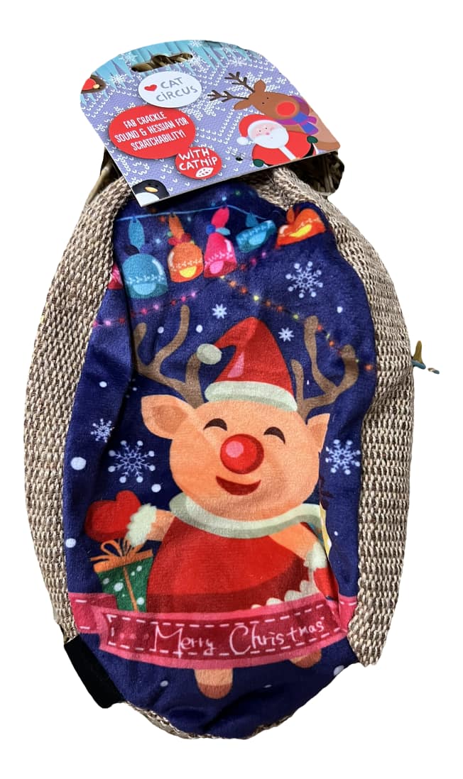 Kattleksak med prassel och julmotiv, 25x17 cm - 2