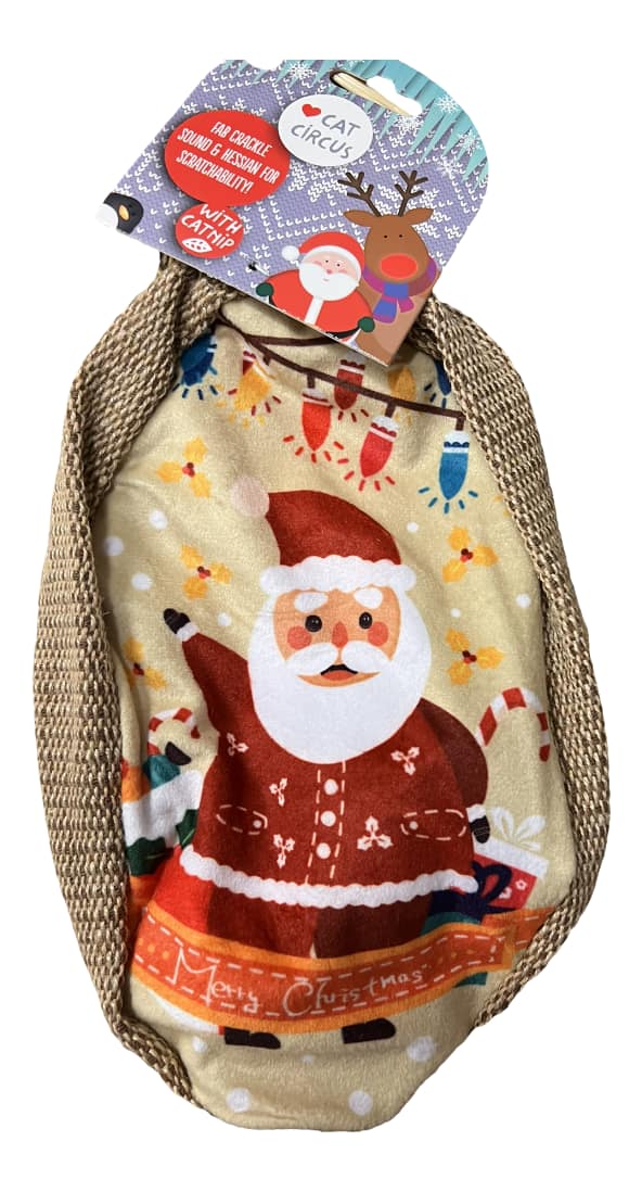 Kattleksak med prassel och julmotiv, 25x17 cm - 3