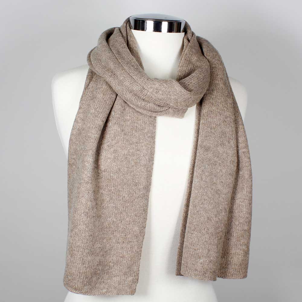 Beige Stickad  Halsduk av Jakull - 3
