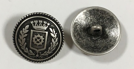 Metallknapp Vapen Kugghjul Antiksilver 15 & 20