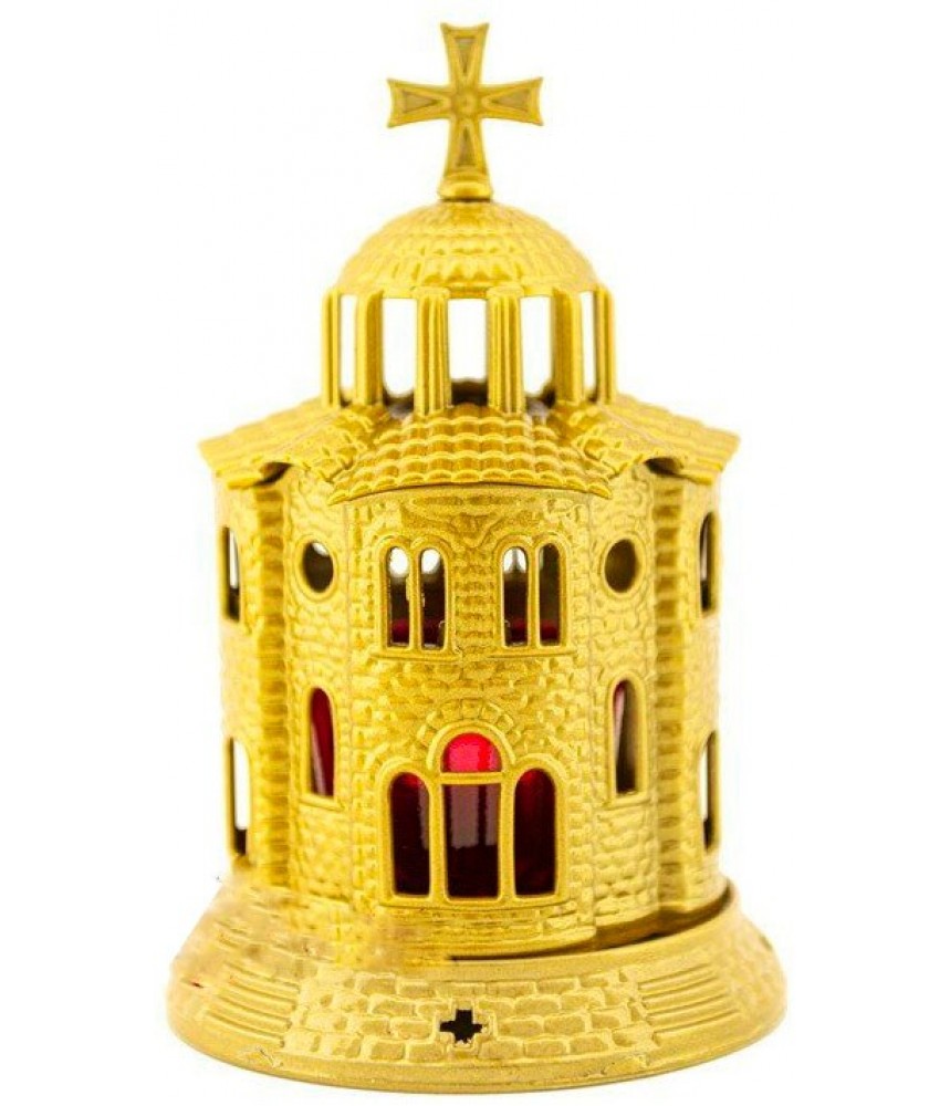 Lantern metal in gold color 11,5x19, church model