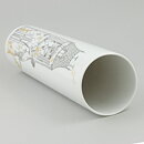 Raymond Peynet (1970s) White Cylinder Vase with Couple Motif 31 cm