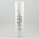 Raymond Peynet (1970s) White Cylinder Vase with Couple Motif 31 cm