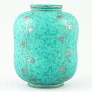 Wilhelm Kåge (Argenta 1959) Green Vase with Lily of the Valley Flower Motif 12 cm (2)
