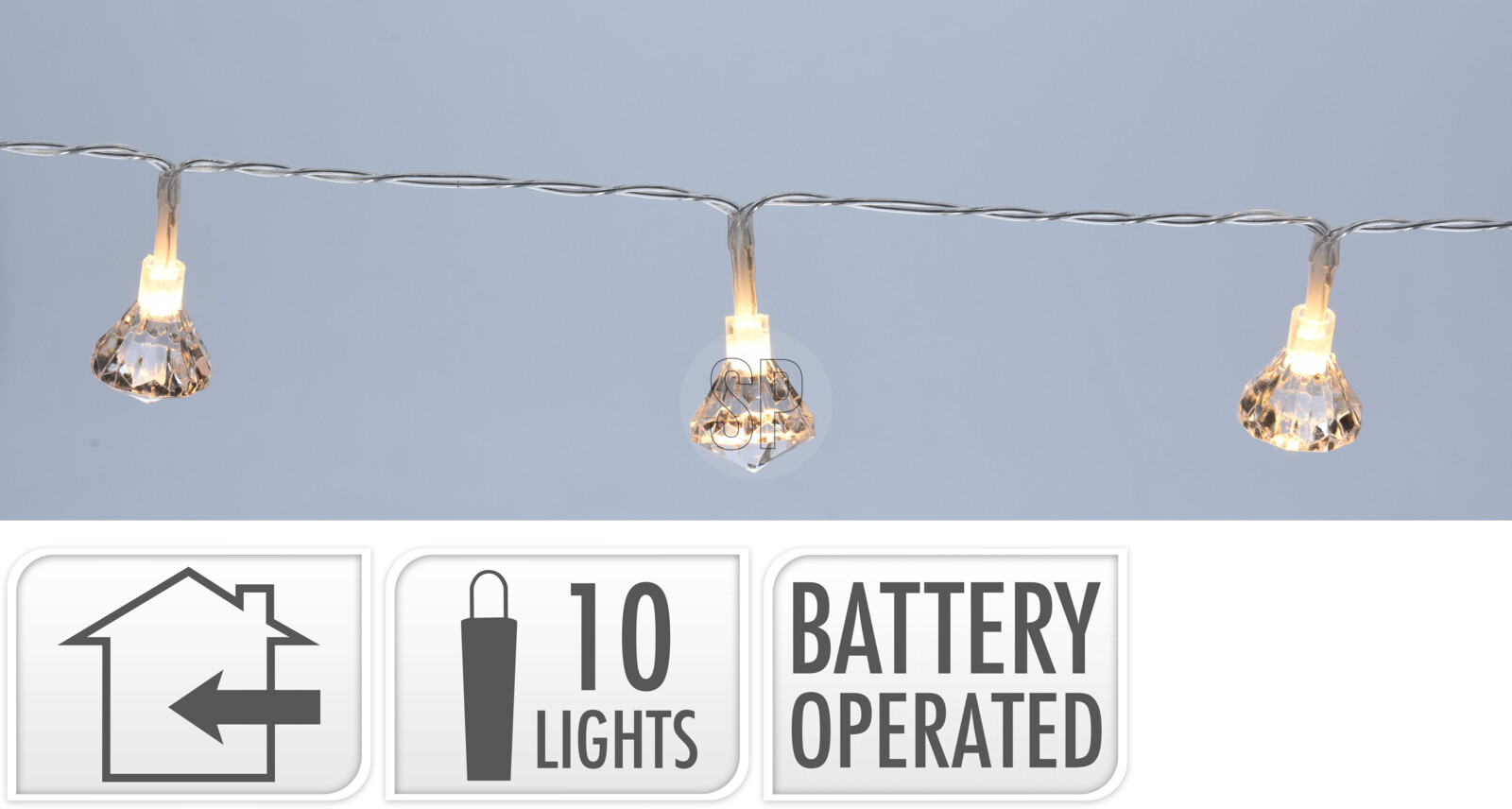 LED-slinga diamanter varmvit