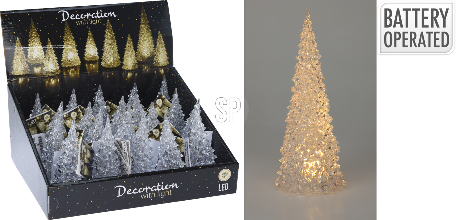 Mini julgran LED acrylic